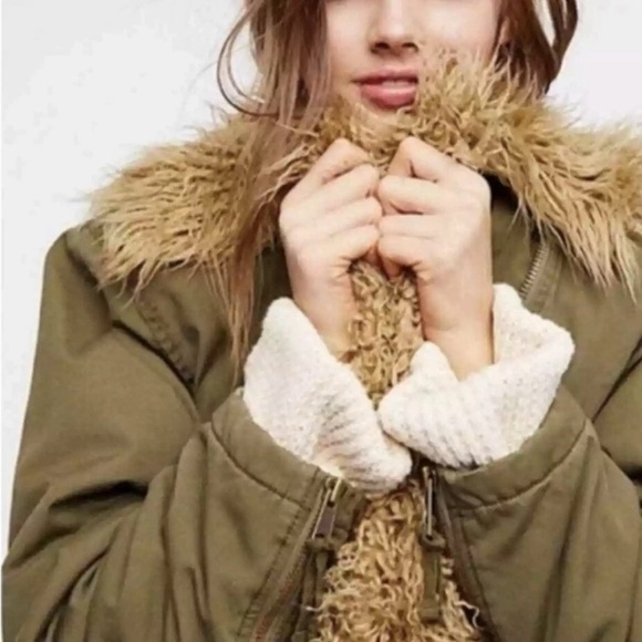 Free People Fur Lined Extreme Moto Parka sz Extra Small - Picture 3 of 15